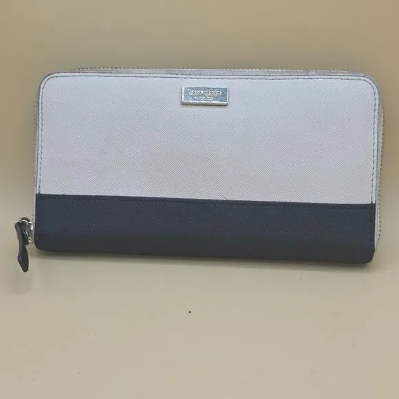 Kate Spade Laurel Way Neda Continental Zip Around Wallet Colorblock - Picture 1 of 8